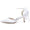 Women's Silk Satin With Lace-up Pearl Closed Toe Ankle Strap Stiletto Heel Wedding Shoes
