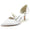Women's Silk Satin With Pearl Closed Toe Stiletto Heel Party Shoes