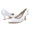 Women's Silk Satin With Flower Closed Toe Stiletto Heel Party Shoes