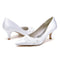 Women's Silk Satin With Flower Closed Toe Stiletto Heel Party Shoes