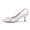 Women's Silk Satin With Flower Closed Toe Stiletto Heel Evening Shoes