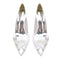 Women's Silk Satin With Closed Toe Flower Stiletto Heel Wedding Shoes