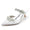 Women's Silk Satin Closed Toe Rhinestone Stiletto Heel Evening Shoes