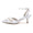 Women's Silk Satin With Flower Closed Toe Ankle Strap Stiletto Heel Party Shoes
