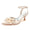 Women's Silk Satin With Flower Closed Toe Ankle Strap Stiletto Heel Party Shoes