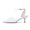Women's Lace Silk Satin With Closed Toe Ankle Strap Stiletto Heel Evening Shoes