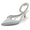 Women's Silk Satin With Rhinestone Tassel Closed Toe Stiletto Heel Wedding Shoes