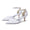 Women's Lace Silk Satin With Ankle Strap Closed Toe Stiletto Heel Evening Shoes