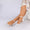 Women's Lace Silk Satin With Ankle Strap Closed Toe Stiletto Heel Evening Shoes