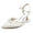 Women's Silk Satin With Ankle Strap Pearl Closed Toe Stiletto Heel Evening Shoes