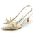 Women's Silk Satin With Bowknot Closed Toe Stiletto Heel Party Shoes