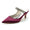 Women's Silk Satin Rhinestone Closed Toe Stiletto Heel Party Shoes