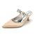 Women's Silk Satin With Rhinestone Closed Toe Stiletto Heel Party Shoes