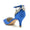 Women's Silk Satin Rhinestone Ankle Strap Closed Toe Stiletto Heel Wedding Shoes