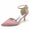 Women's Silk Satin Rhinestone Ankle Strap Closed Toe Stiletto Heel Wedding Shoes