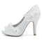 Women's Silk Satin With Flower Peep Toe Stiletto Heel Evening Shoes
