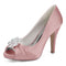 Women's Ankle Rhinestone Peep Toe Silk Satin With Stiletto Heel Party Shoes