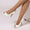 Women's Ankle Rhinestone Peep Toe Silk Satin With Stiletto Heel Party Shoes