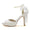 Women's Glitter With Ankle Strap Lace-up Peep Toe Stiletto Heel Wedding Shoes