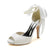 Women's Glitter With Ankle Strap Lace-up Peep Toe Stiletto Heel Wedding Shoes