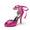 Women's Silk Satin With Ankle Strap Lace-up Rhinestone Peep Toe Stiletto Heel Evening Shoes