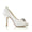 Women's Silk Satin With Flower Rhinestone Peep Toe Stiletto Heel Wedding Shoes