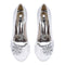 Women's Silk Satin Rhinestone With Closed Toe Stiletto Heel Evening Shoes