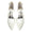 Women's Lace Silk Satin With Lace Closed Toe Ankle Strap Chunky Heel Evening Shoes