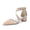Women's Lace Silk Satin With Lace Closed Toe Ankle Strap Chunky Heel Evening Shoes
