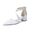 Women's Lace Silk Satin With Lace Closed Toe Ankle Strap Chunky Heel Evening Shoes