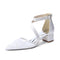 Women's Lace Silk Satin With Lace Closed Toe Ankle Strap Chunky Heel Evening Shoes