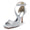 Women's Silk Satin With Ankle Strap Peep Toe Stiletto Heel Party Shoes