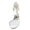 Women's Silk Satin With Ankle Strap Rhinestone Tassel Peep Toe Stiletto Heel Wedding Shoes
