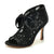 Women's Lace With Lace Lace-up Peep Toe Stiletto Heel Wedding Shoes