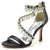 Women's Silk Satin With Ankle Strap Rhinestone Tassel Peep Toe Stiletto Heel Evening Shoes