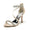 Women's Silk Satin With Ankle Strap Rhinestone Peep Toe Stiletto Heel Evening Shoes