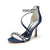 Women's Silk Satin With Ankle Strap Rhinestone Peep Toe Stiletto Heel Evening Shoes