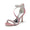Women's Silk Satin With Ankle Strap Rhinestone Peep Toe Stiletto Heel Evening Shoes