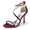 Women's Silk Satin With Ankle Strap Pearl Rhinestone Tassel Peep Toe Stiletto Heel Party Shoes