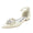 Women's Patent Leather Mirror Finish With Ankle Strap Rhinestone Closed Toe Flat Heel Wedding Shoes
