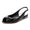 Women's Patent Leather Mirror Finish With Flower Rhinestone Peep Toe Flat Heel Evening Shoes