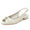 Women's Patent Leather Mirror Finish With Flower Rhinestone Peep Toe Flat Heel Evening Shoes