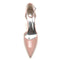 Women's Patent Leather Mirror Finish With Ankle Strap Closed Toe Stiletto Heel Evening Shoes