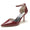 Women's Patent Leather Mirror Finish With Ankle Strap Closed Toe Stiletto Heel Evening Shoes
