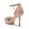 Women's Patent Leather Mirror Finish With Ankle Strap Rhinestone Closed Toe Stiletto Heel Wedding Shoes