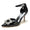 Women's Patent Leather Mirror Finish Ankle Strap Rhinestone Closed Toe Stiletto Heel Evening Shoes