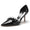 Women's Patent Leather Mirror Finish Pearl Closed Toe Stiletto Heel Party Shoes