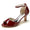 Women's Patent Leather Mirror Finish With Ankle Strap Peep Toe Spool Heel Party Shoes