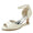 Women's Patent Leather Mirror Finish With Ankle Strap Peep Toe Spool Heel Party Shoes