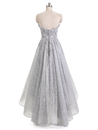 A-Line/Princess Strapless Sweetheart Sleeveless With Applique Asymmetrical Bridesmaid Dresses